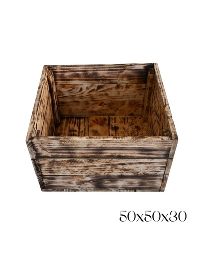 [631039] Macetero de madera 50x50x30cm para plantas y decoración exterior