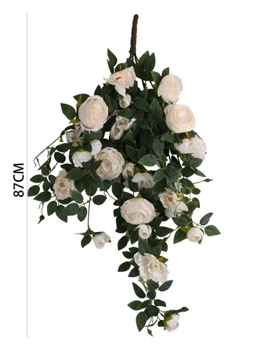 [631063] Guirnalda colgante de rosas 87cm para decoración