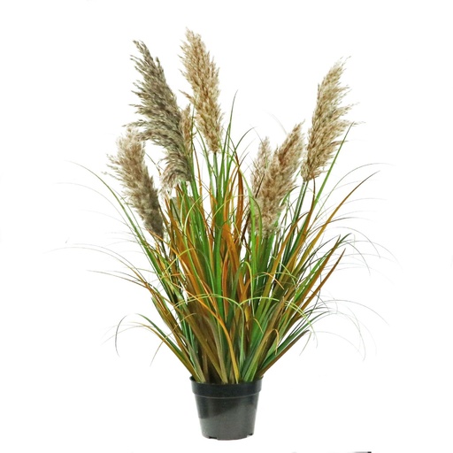 [631235-885-SSPZ-7头芦材弯洋葱草盆景-SKCL-77- 90CM] Planta decorativa artificial con espigas