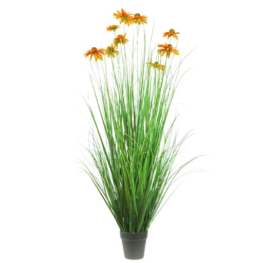 [631239-864-SSPZ-9头菊花弯洋葱草盆景-SKCL-1- 120CM] Planta artificial de crisantemo 120cm para decoración