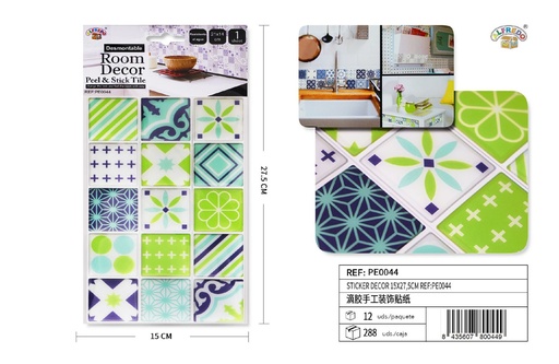 [PE0044] Stickers decorativos 14x27.5cm - Decoración para el hogar