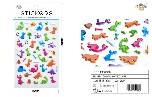 [PE0168] Pegatinas "Dinosaurios" 10x19cm