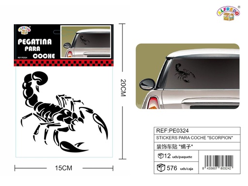 [PE0324] Stickers para Coche "Scorpio" 15x20 cm - Stickers para vehículos