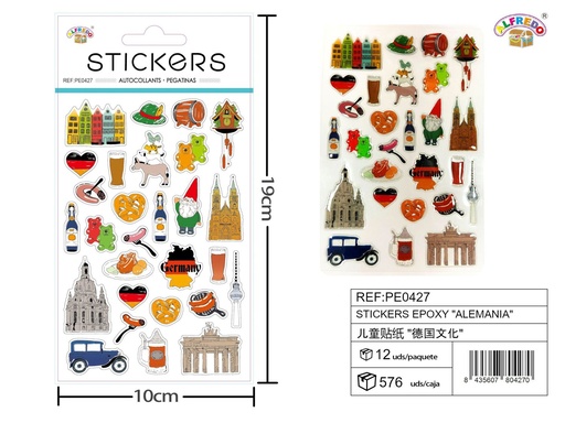 [PE0427] Stickers epoxy "Alemania" 10x19cm