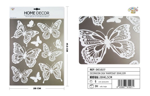 [DE1027] Decoración Casa "Mariposas" 28x41.5cm - Decoración para el hogar