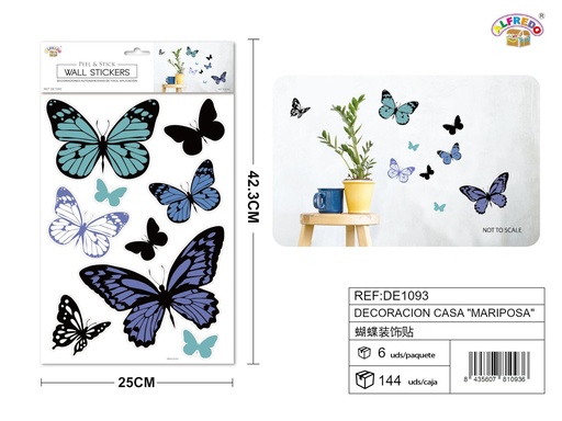 [DE1093] Decoración de casa "Mariposa" 25x42.5 cm - Decoración de pared