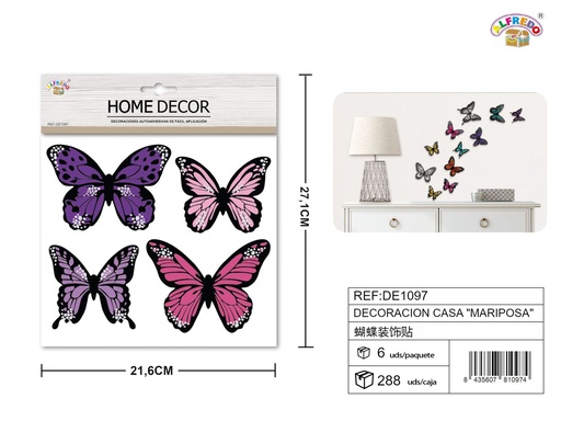 [DE1097] Decoración de mariposa 21.6x27.1cm - Decoraciones
