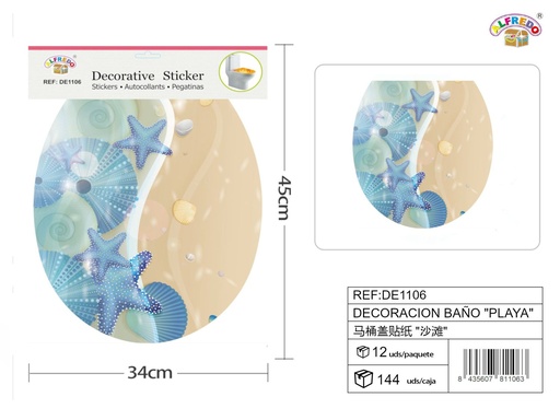 [DE1106] Decoración de baño "Playa" - Decoraciones de baño