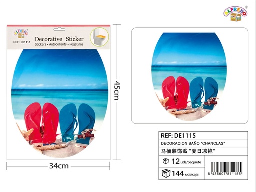 [DE1115] Decoración de baño "Chanclas" - Decoraciones de baño