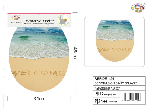 [DE1124] Decoración de baño "Playa" - Decoraciones de baño