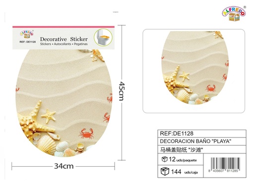 [DE1128] Decoración de baño "Playa" para un ambiente relajante