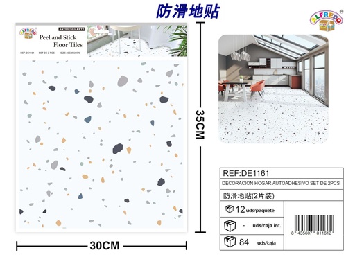 [DE1161] Decoración de hogar autoadhesiva set de 2 piezas 30x30 cm - Decoraciones