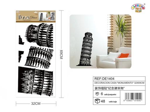 [DE1404] Decoración casa "Monumento" 32X69CM - Decoración de paredes