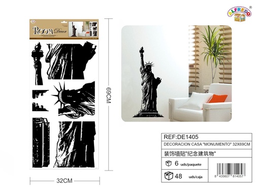 [DE1405] Decoración casa "Monumento" 32X69CM - Decoración de paredes