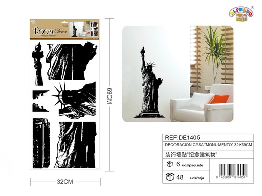 [DE1405] Decoración casa "Monumento" 32x69cm para paredes