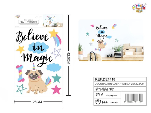 [DE1418] Decoración de pared "Perro" 25x42cm para decoración del hogar