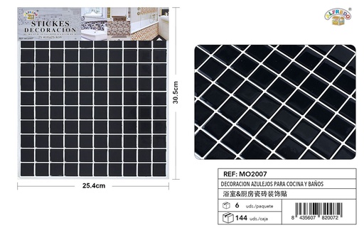 [MO2007] Decoración de azulejos para cocina y baños 25.4x30.5cm autoadhesivos