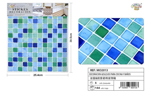 [MO2013] Decoración de azulejos para cocina y baño 25.4x30.5cm para hogar