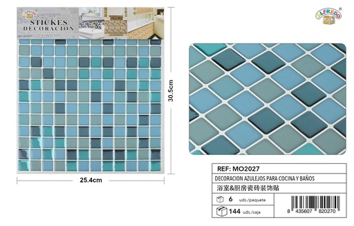 [MO2027] Decoración de azulejos para cocina y baños 25,4x30,5cm para hogar