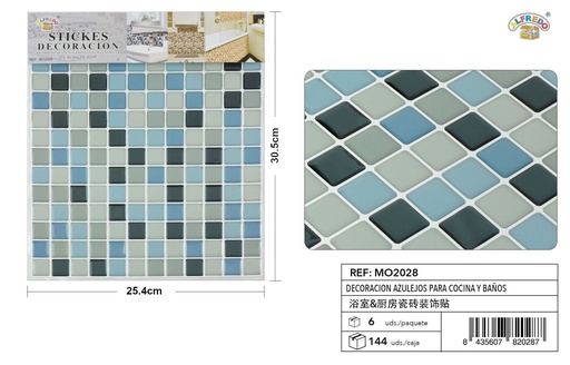 [MO2028] Decoración azulejos cocina y baños 25.4x30.5cm