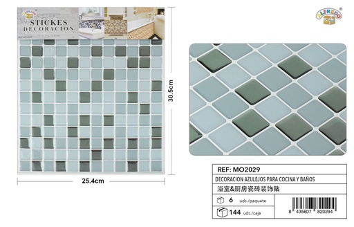 [MO2029] Decoración azulejos para cocina y baños 25.4x30.5cm, pegatina