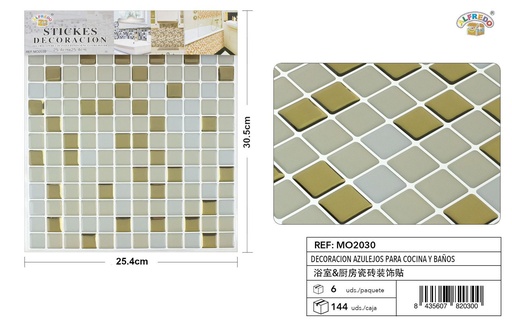 [MO2030] Decoración azulejos para cocina y baños 25.4x30.5cm para azulejos