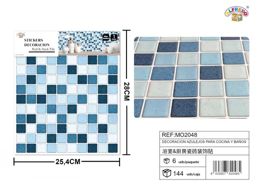 [MO2048] Decoración de azulejos para cocina y baños 25.4x30.5cm - Azulejos decorativos