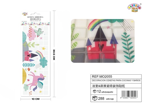 [MO2055] Decoración cenefa para cocina y baños 10x30.5cm - Decoración de interiores