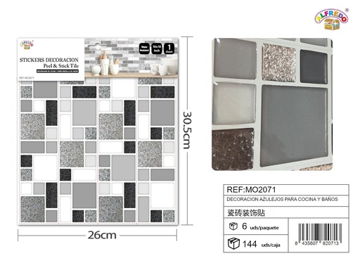 [MO2071] Decoración de azulejos para cocina y baños 25.4x30.5cm