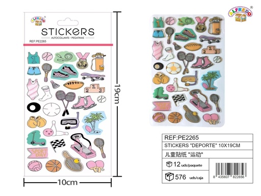 [PE2265] Stickers de Deporte 10x19 cm - Adhesivos infantiles