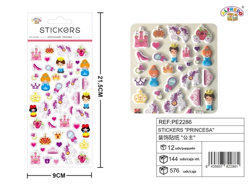 [PE2286] Stickers "Princesa" 9x21.5cm