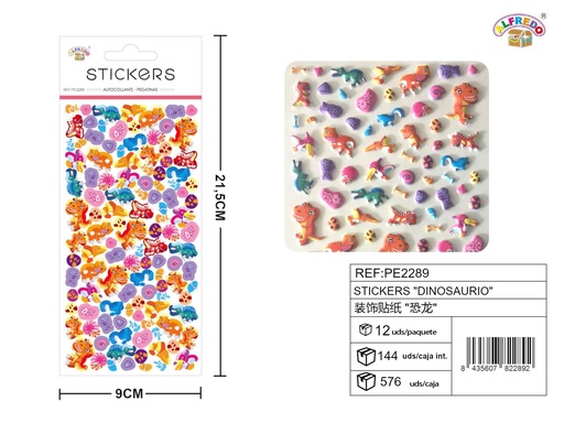 [PE2289] Stickers de Dinosaurio 9x21.5 cm - Adhesivos infantiles
