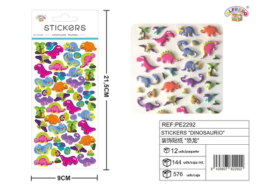 [PE2292] Stickers de Dinosaurio 9x21.5 cm - Adhesivos infantiles