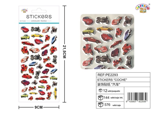 [PE2293] Stickers de Coche 9x21.5 cm - Adhesivos infantiles
