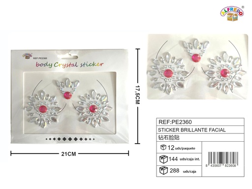 [PE2360] Sticker brillante cuerpo 21 x 17.5 cm - Artículos de manualidades