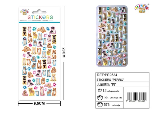 [PE2534] Stickers de perro 9.5x20 cm - Pegatinas infantiles