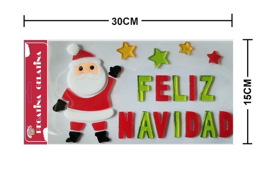 [NV9467] Decoración de gel Navidad "Feliz Navidad" 15x30cm