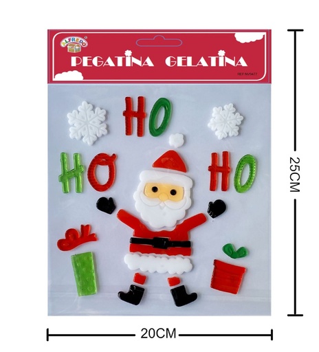 [NV9477] Decoración de gelatina de Navidad "HOHOHO" 20x25cm