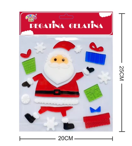 [NV9514] Decoración gel de Navidad "Papá Noel" 20x25cm para ventanas y superficies