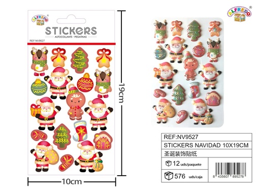 [NV9527] Stickers Navidad 10x19cm referencia NV9527