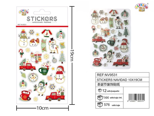 [NV9531] Stickers de Navidad 10x19 cm Ref:NV9531 - Adhesivos navideños