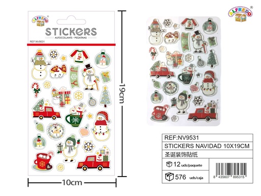 [NV9531] Stickers de Navidad 10x19cm