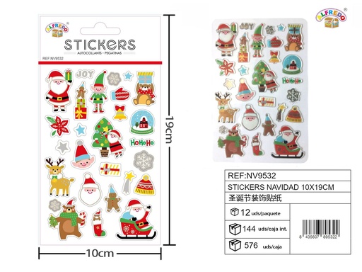 [NV9532] Stickers de Navidad 10x19 cm Ref:NV9532 - Adhesivos navideños