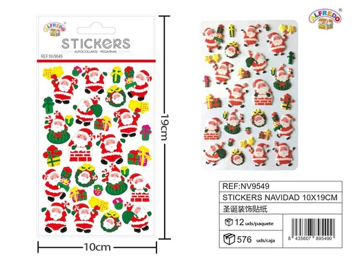 [NV9549] Stickers de Navidad 10x19cm