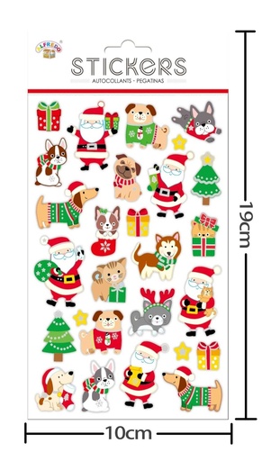 [NV9645] Stickers de Navidad 10x19cm para decoraciones festivas