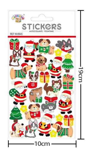 [NV9645] Stickers de Navidad 10x19cm para decoraciones festivas