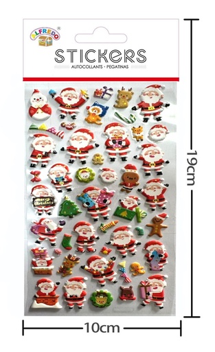 [NV9649] Stickers de Navidad 10x19cm decorativos