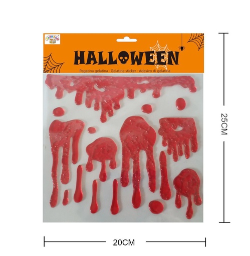 [HA9720] Decoración gelatina Halloween "sangre" 20x25cm