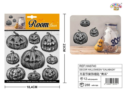 [HA9740] Decoración Halloween "calabaza" 18.5x23cm para fiestas