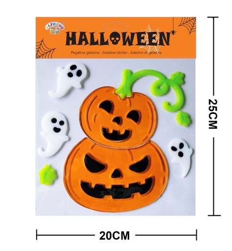 [HA9787] Decoración de gel para Halloween "Calabaza" 20x25cm